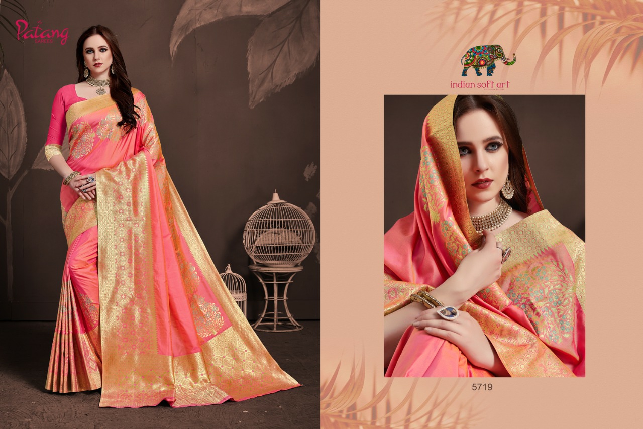 Patang Sarees Presents Anshika Meenakari Silk Exclusive Treaditional Wear Sarees Cataloge Wholesaler