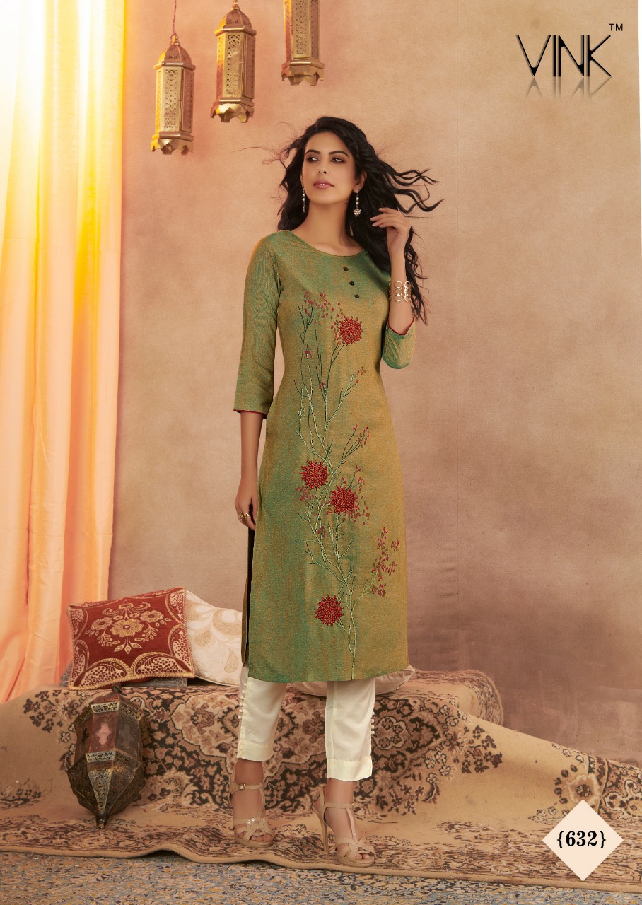 Vink Presents Venice Vol-7 Beautiful Designer Viscous Kurtis With Plazzo Collection At Wholesale