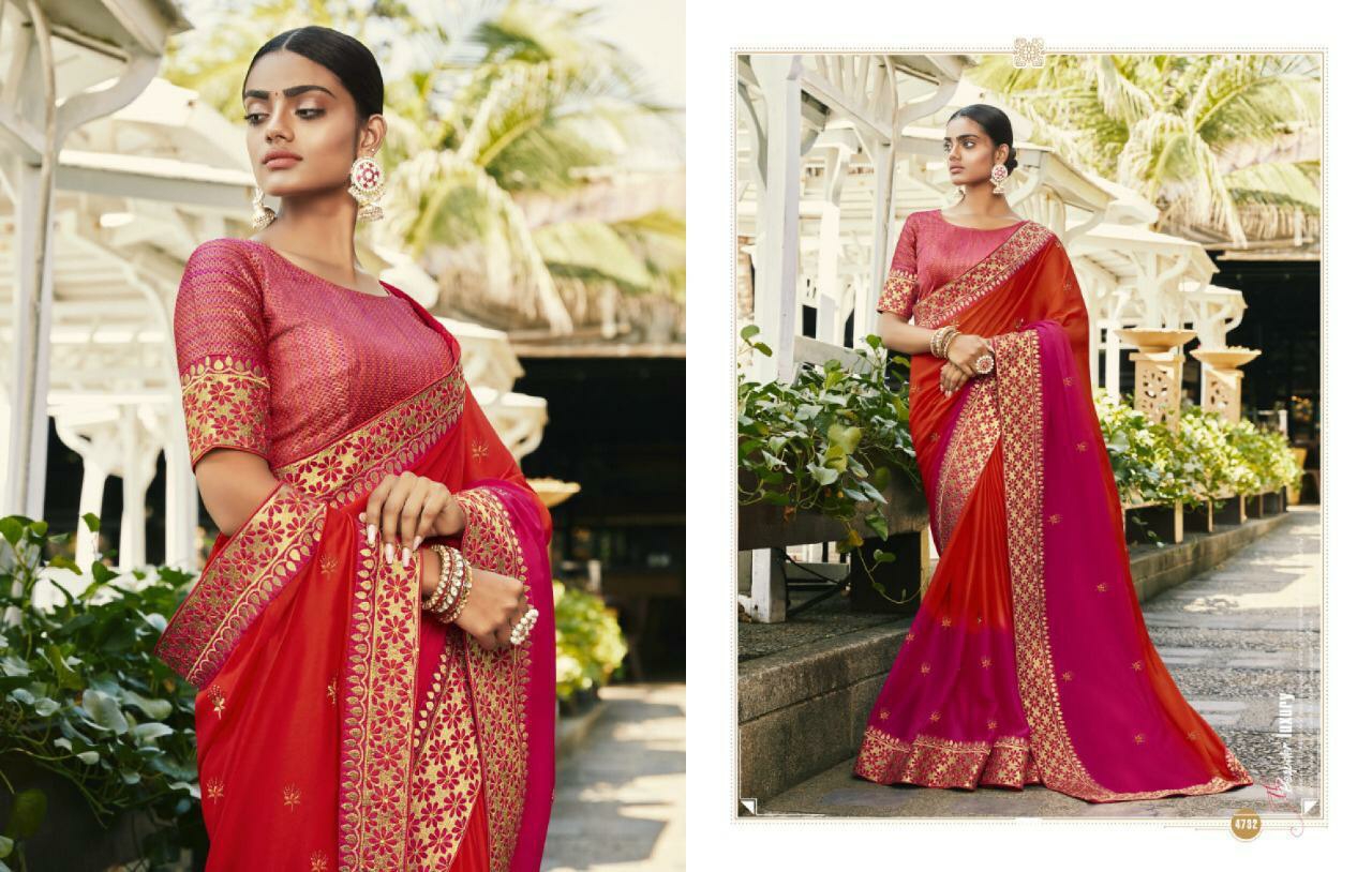 Kessi Sarees Presents Bahaar Silk Satin Georgette Beautiful Designer Sarees Cataloge Wholesaler