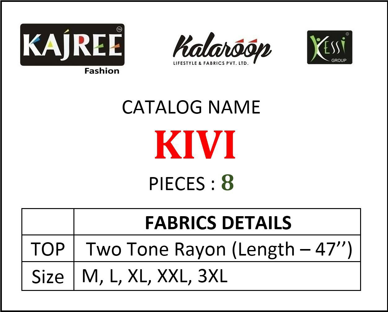 Kajree Presents Kiwi Rayon Embroidery Work Long Kurtis Collection