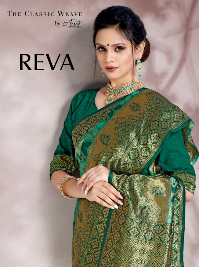 Aura Sarees Presents Reva Traditional Wear Silk Sarees Catalogue Wholesaler