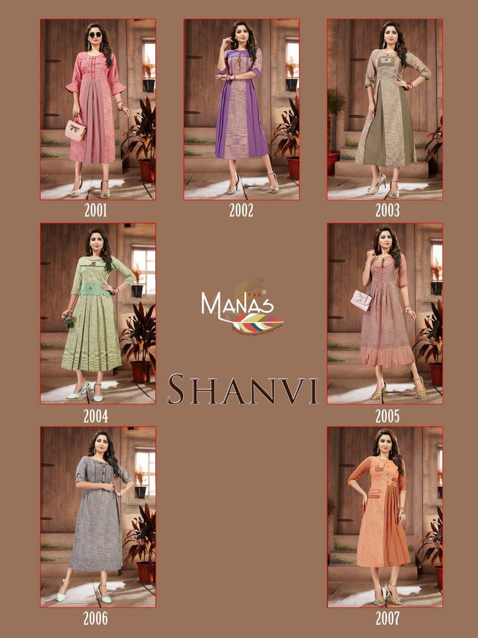 Manas Presents Shanvi Primium Cotton Kurtis Cataloge Wholesaler