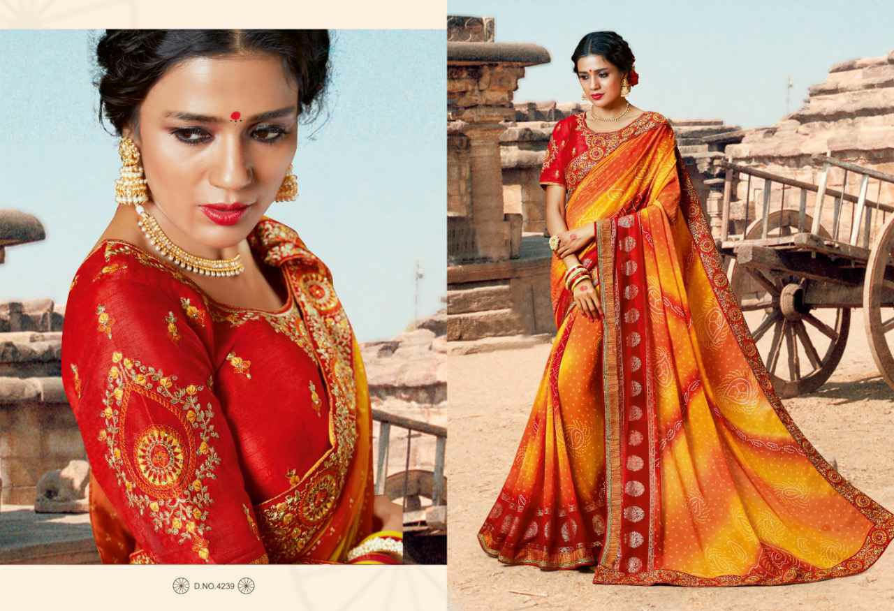 Kessi Presents Bandhej Hit Beautiful Bandhani Printed Sarees Catalogue Wholesaler