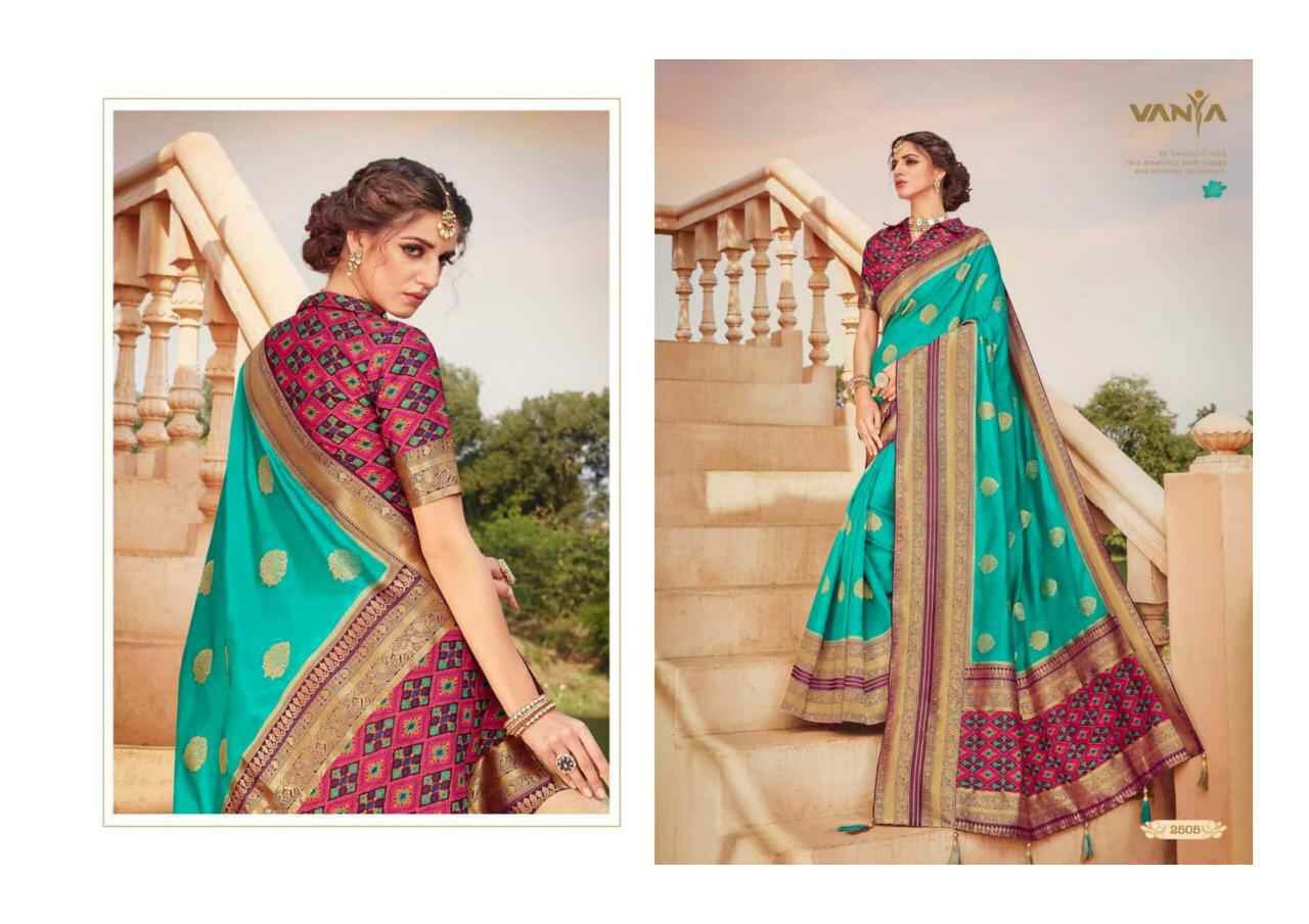 Vanya Designer 2501 To 2515 Series Designer Embroidery Work Party Wear Sarees Catalogue Wholesaler In Surat