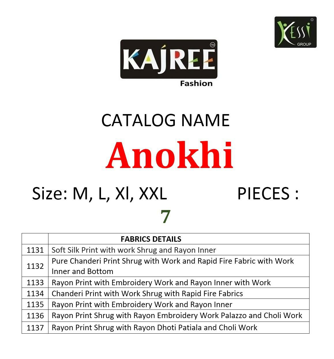 Kajree Fashion Presents Anokhi Exclusive Designer Party Wear Kurtis Catalogue Wholesaler