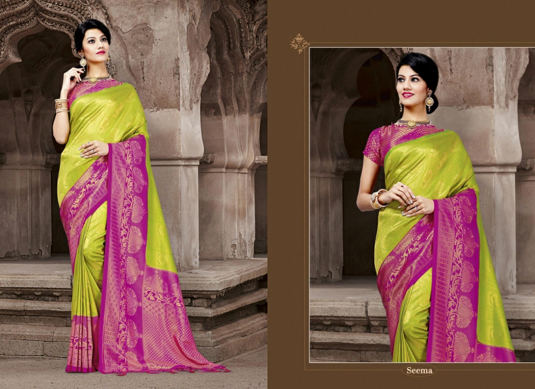 Reynolds Presents Swara Beautiful Marraige Wear Pure Silk Sarees Catalog Wholesaler
