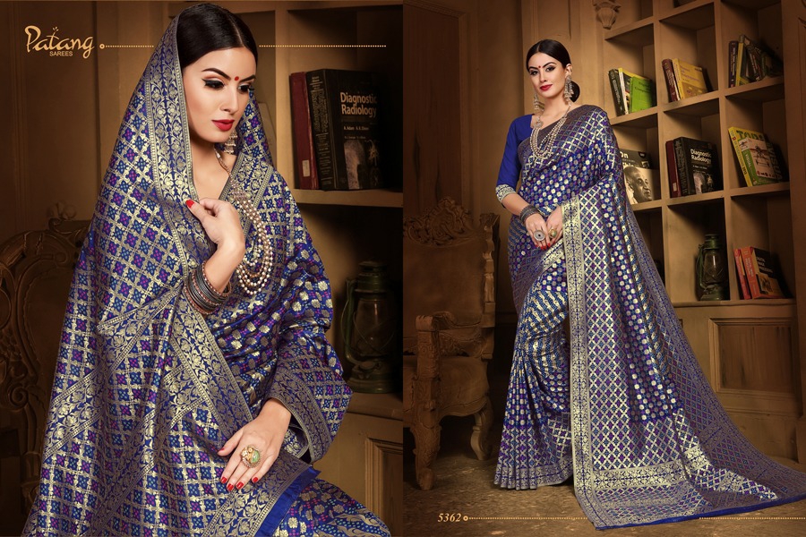 Patang Presents Florinza Jari Silk Meenakari Rich Pallu Sarees Cataloge Wholesaler