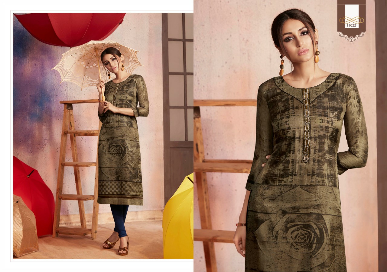 Kajree Presents Dark Fantasy Vol-6 Rangoli Georgette Digital Printed Straight Kurtis Catalog Wholesaler
