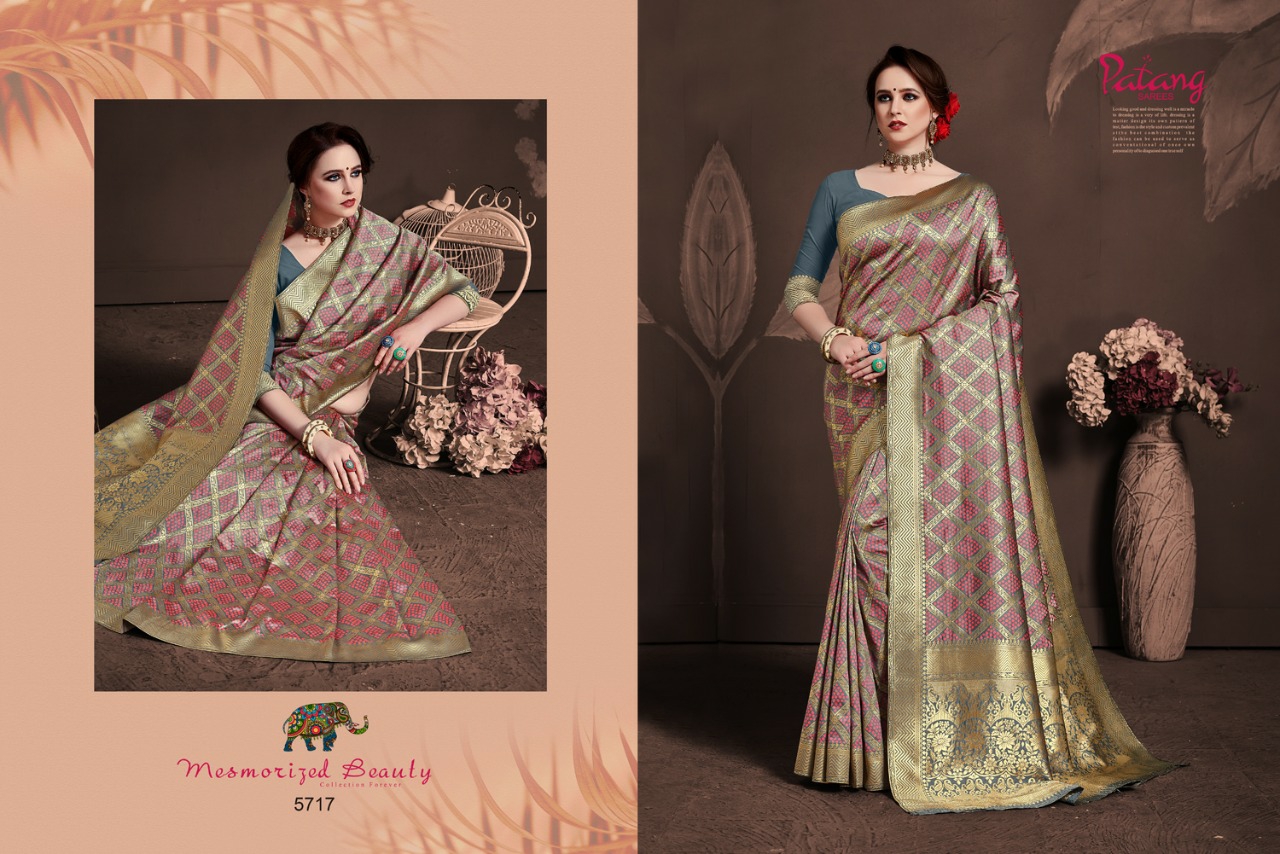 Patang Sarees Presents Anshika Meenakari Silk Exclusive Treaditional Wear Sarees Cataloge Wholesaler