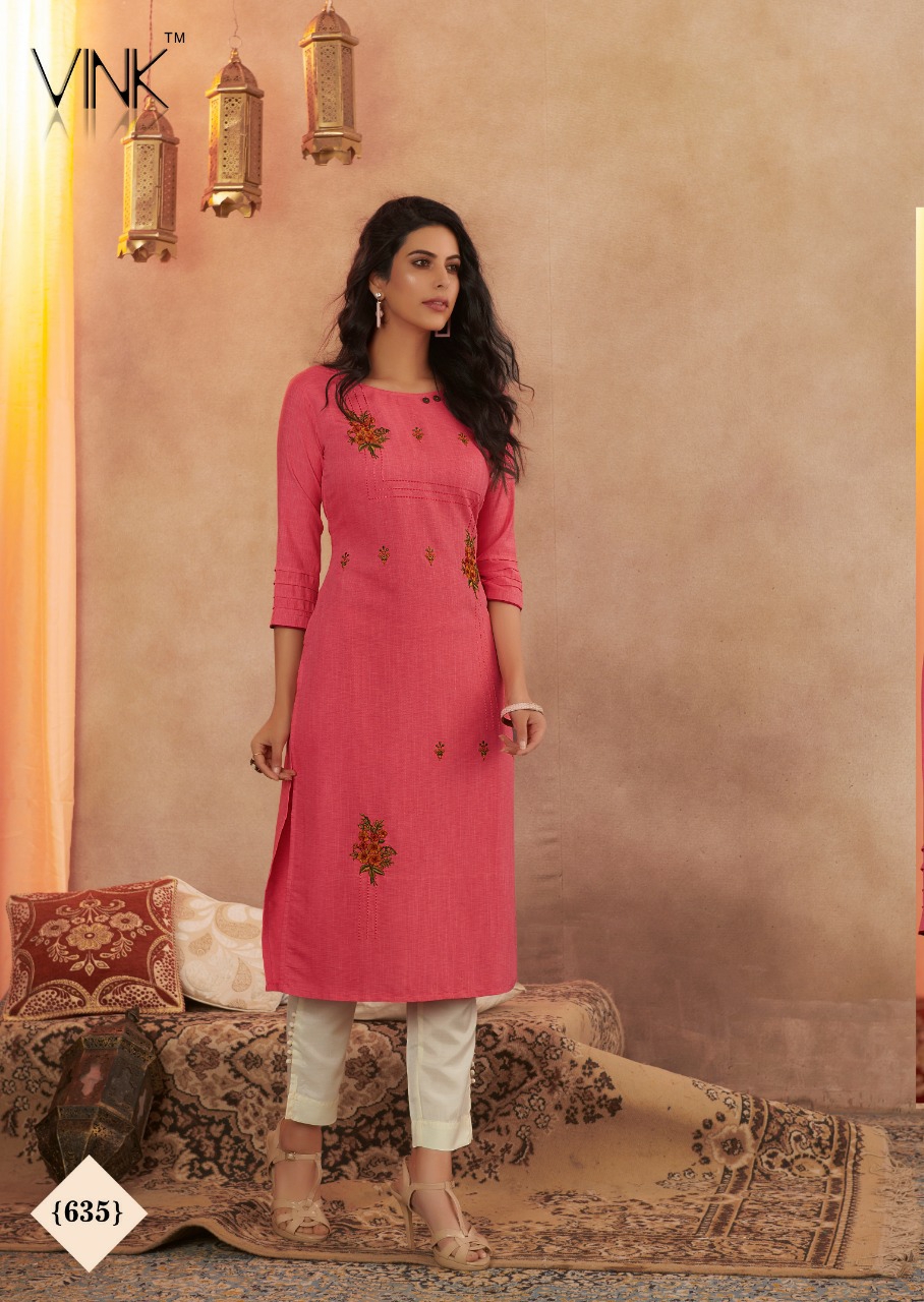 Vink Presents Venice Vol-7 Beautiful Designer Viscous Kurtis With Plazzo Collection At Wholesale