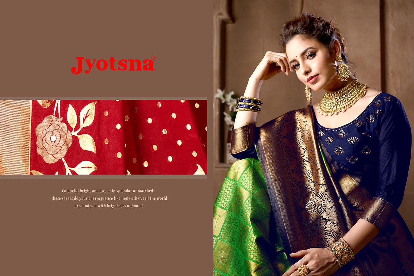 Jyotsna Sarees Presents Chennai Silk Beautiful Designer South Indian Style Silk Sarees Catalog Wholesaler