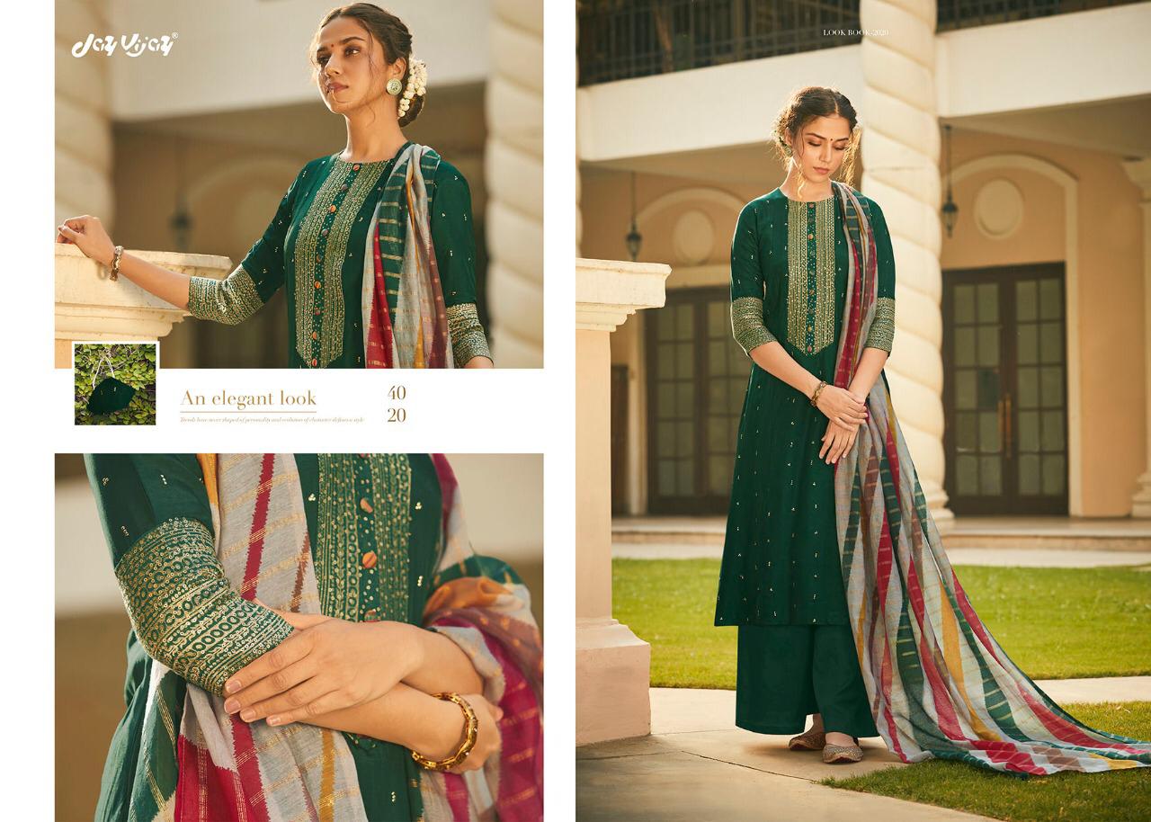Jay Vijay Presents Mahrush Bemberg Silk Plazzo Salwar Suit Wholesaler