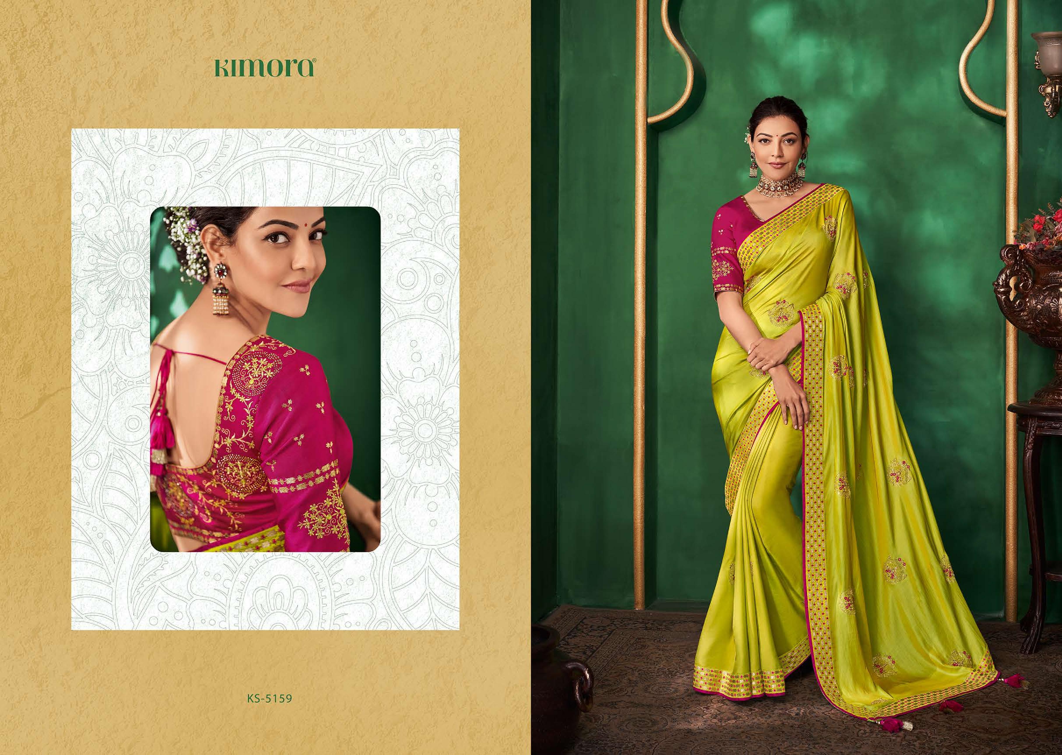 Kimora Presents Kajal Vol-8 Beautiful Designer Party Wear Heavy Blouse Kajal Aggarwal Wear Sarees Catalog Wholesaler And Exporters