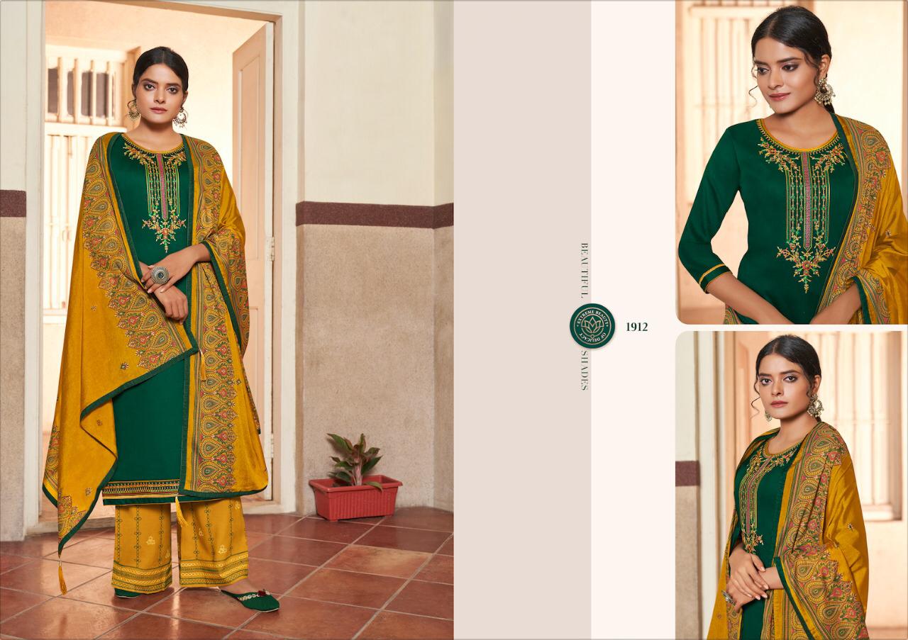 Kalarang Presents Butterfly Vol-3 Jam Silk Cotton Embroidery Work Salwar Suits Wholesaler