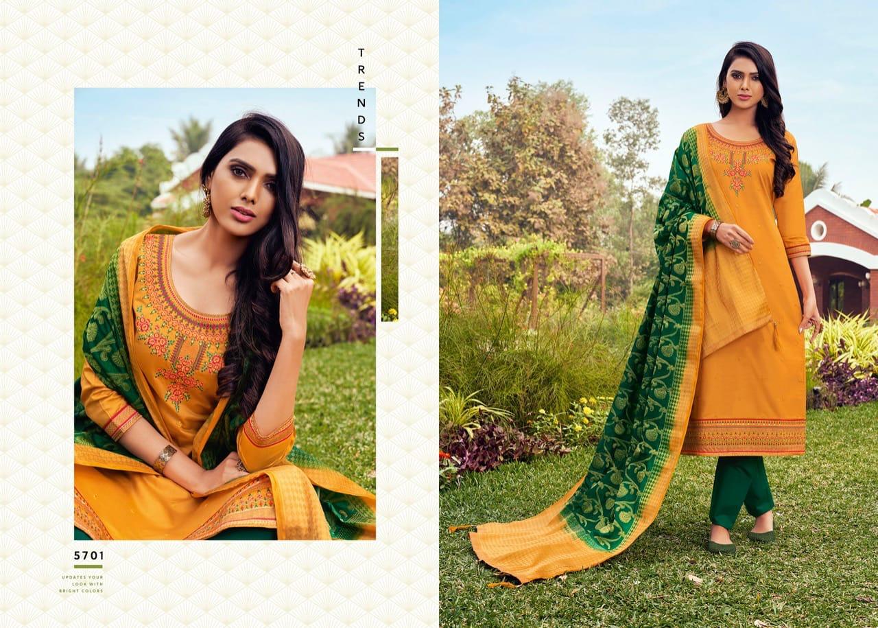 Kessi Presents Asopalav Vol-17 Jam Silk Embroidery Work Straight Salwar Suit Wholesaler