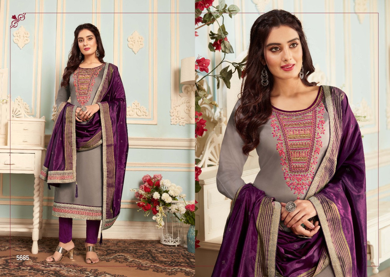Kessi Presents Silk Shine Vol-4 Jam Silk Cotton Embroidery Work Salwar Suit Wholesaler