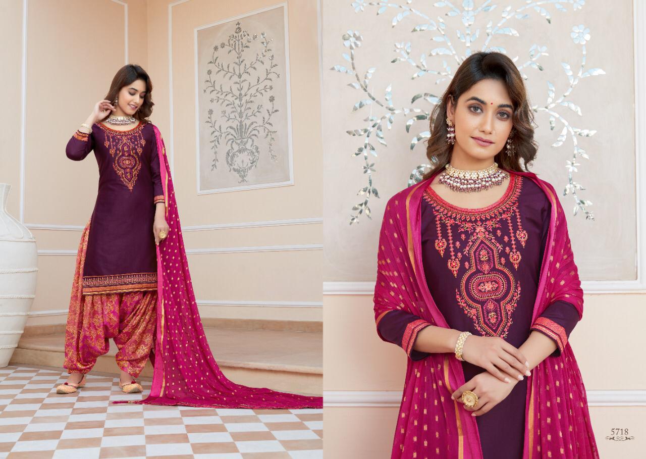 Kessi Presents Shangar By Patiala House Vol-19 Jam Silk Embroidery Work Patiyala Salwar Suit Wholesaler