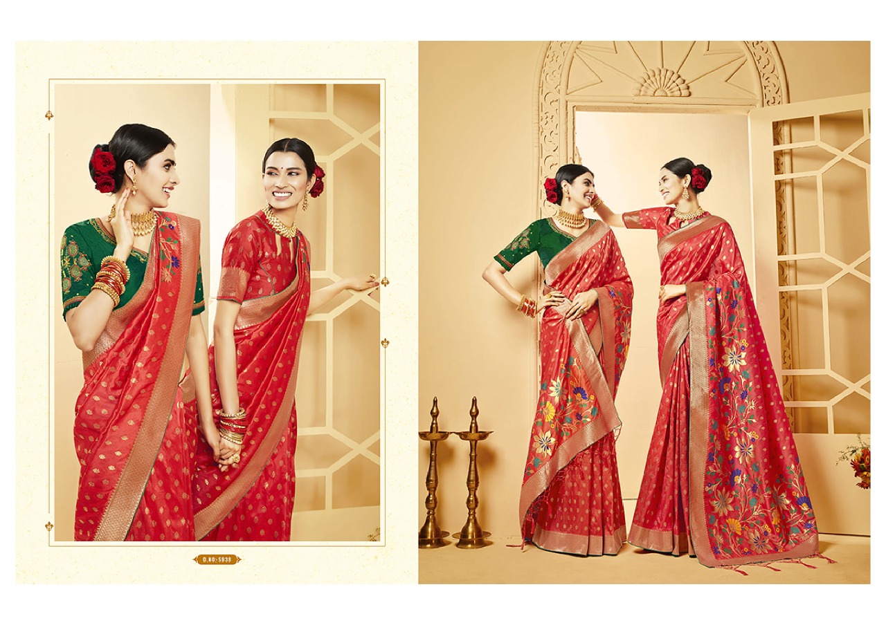 Kessi Presents Shubh Mangalam Banarasi Silk Jacquard Exclusive Designer Wedding Wear Sarees Cataloge Wholesaler
