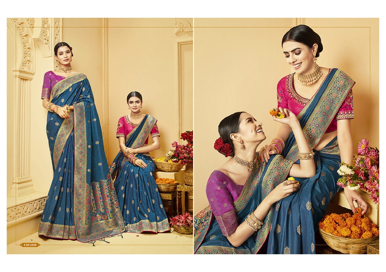 Kessi Presents Shubh Mangalam Banarasi Silk Jacquard Exclusive Designer Wedding Wear Sarees Cataloge Wholesaler