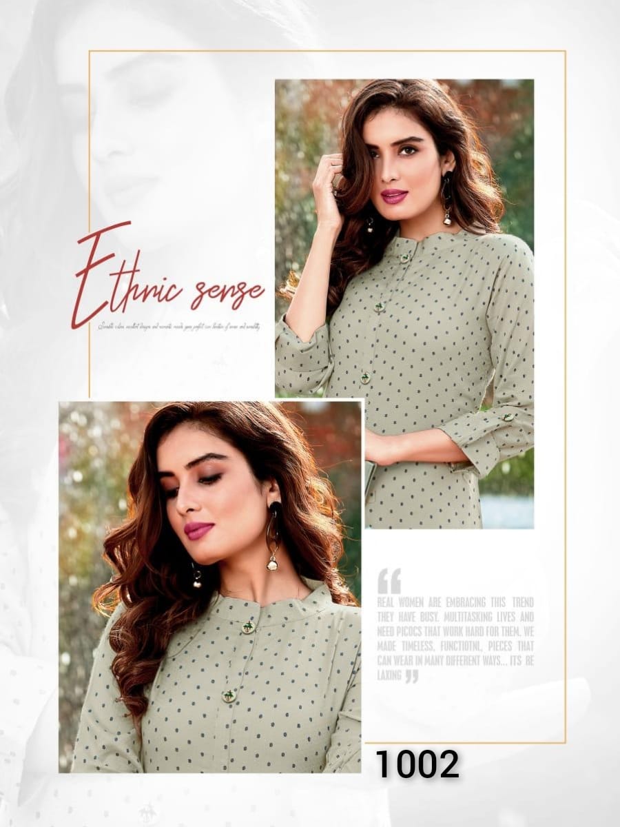 Ladies Flavour Presents Decent Rayon Embroidery Work Daily Wear Kurtis Cataloge Collection