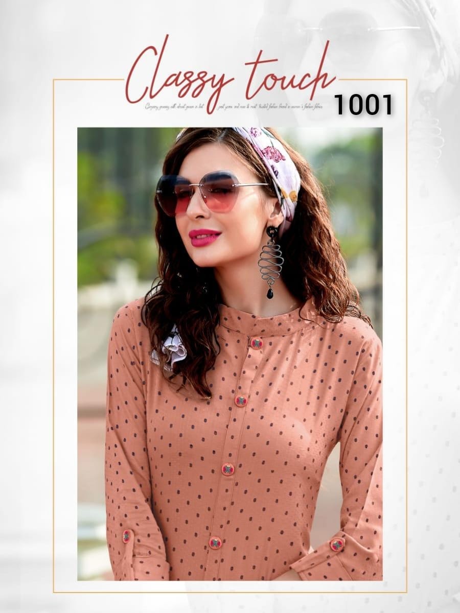 Ladies Flavour Presents Decent Rayon Embroidery Work Daily Wear Kurtis Cataloge Collection