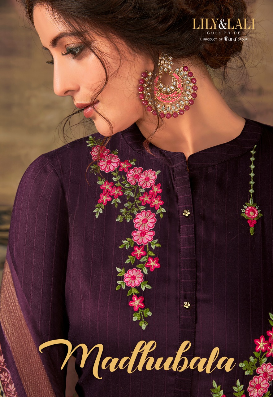 Lily And Lali Presents Madhubala Bemberg Silk Readymade Salwar Suit Cataloge Collection