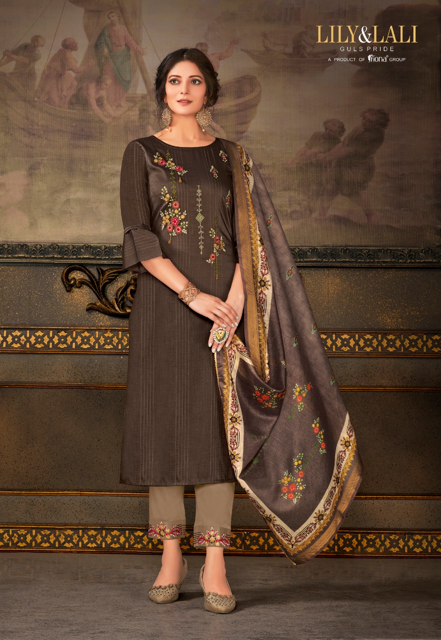 Lily And Lali Presents Madhubala Bemberg Silk Readymade Salwar Suit Cataloge Collection