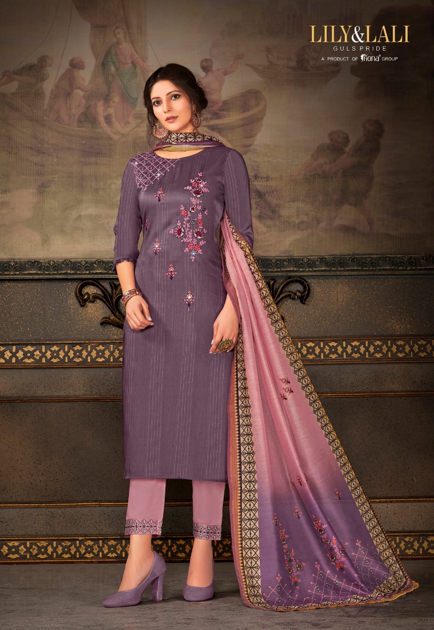 Lily And Lali Presents Madhubala Bemberg Silk Readymade Salwar Suit Cataloge Collection