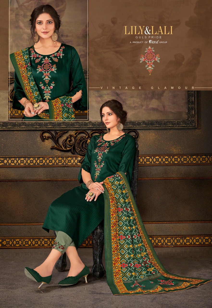 Lily And Lali Presents Madhubala Bemberg Silk Readymade Salwar Suit Cataloge Collection