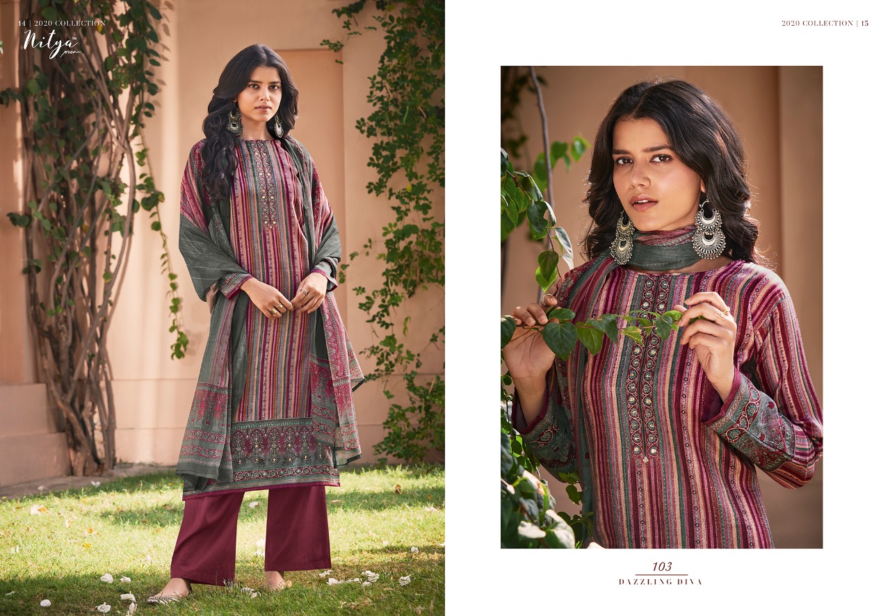 Lt Nitya Presents Gulmohar Pashmina Digital Print Salwar Suit Wholesaler