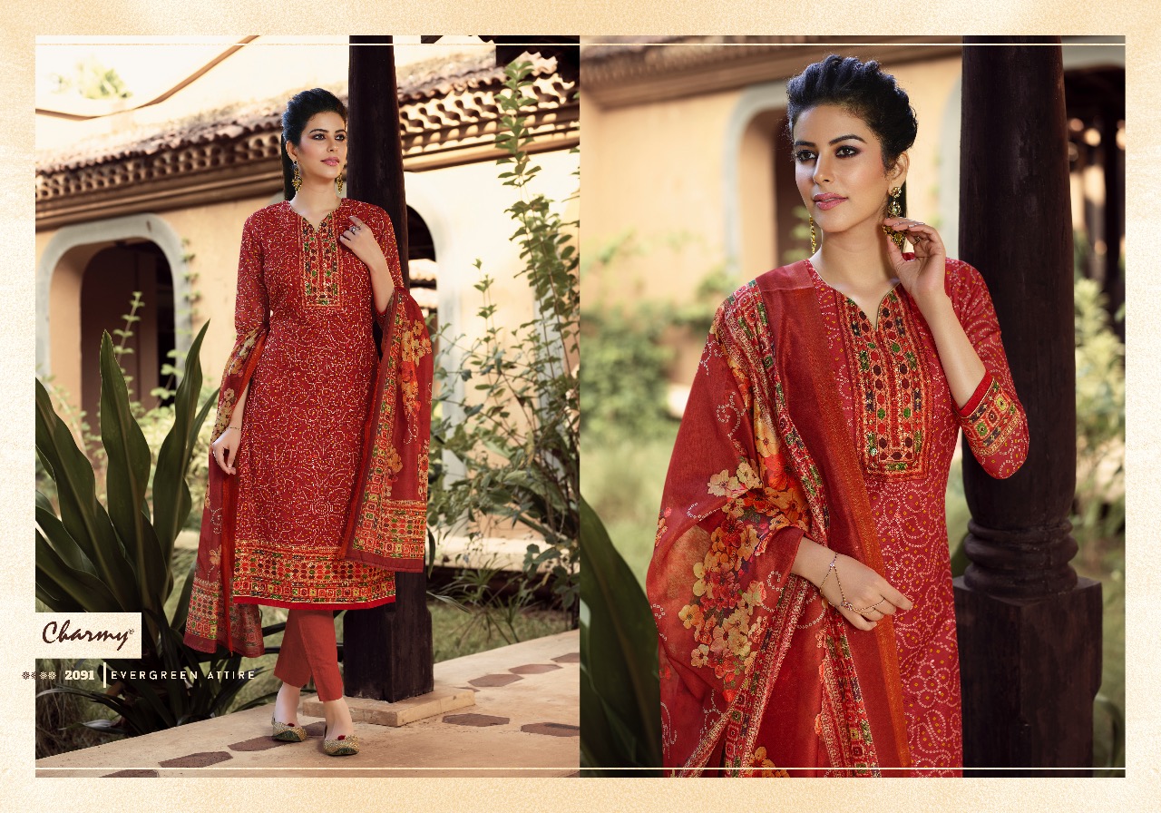 Meera Trendz Presents Charmy Symphony Chanderi Silk Embroidery Work Salwar Suit