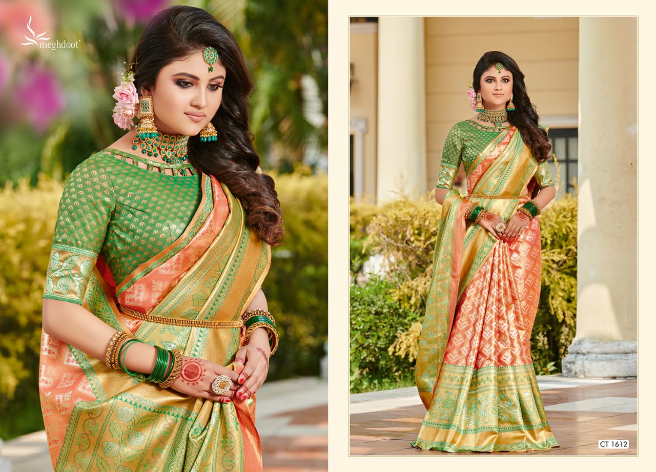 Maghdoot Presents Kanjivaram Heavy Exclusive Designer Kanjivaram Silk Sarees Cataloge Wholesaler