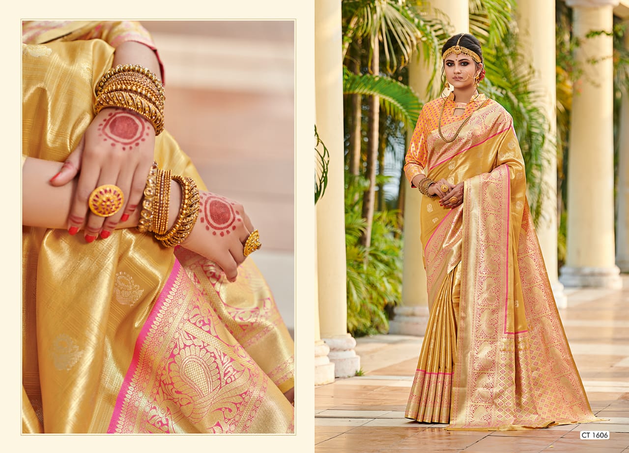 Maghdoot Presents Kanjivaram Heavy Exclusive Designer Kanjivaram Silk Sarees Cataloge Wholesaler