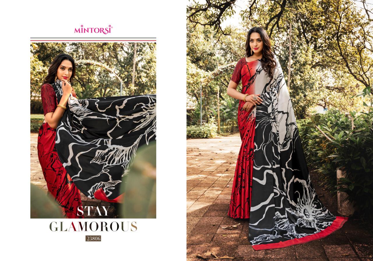 Mintorasi Presents Naari Silk Vol-3 Satin Silk Fancy Exclusive Designer Print Sarees Cataloge Wholesaler