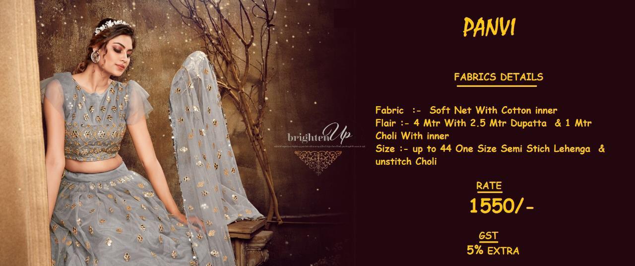 Panvi Presents Blossom Soft Net Exclusive Designer Lehenga Choli Cataloge Collection