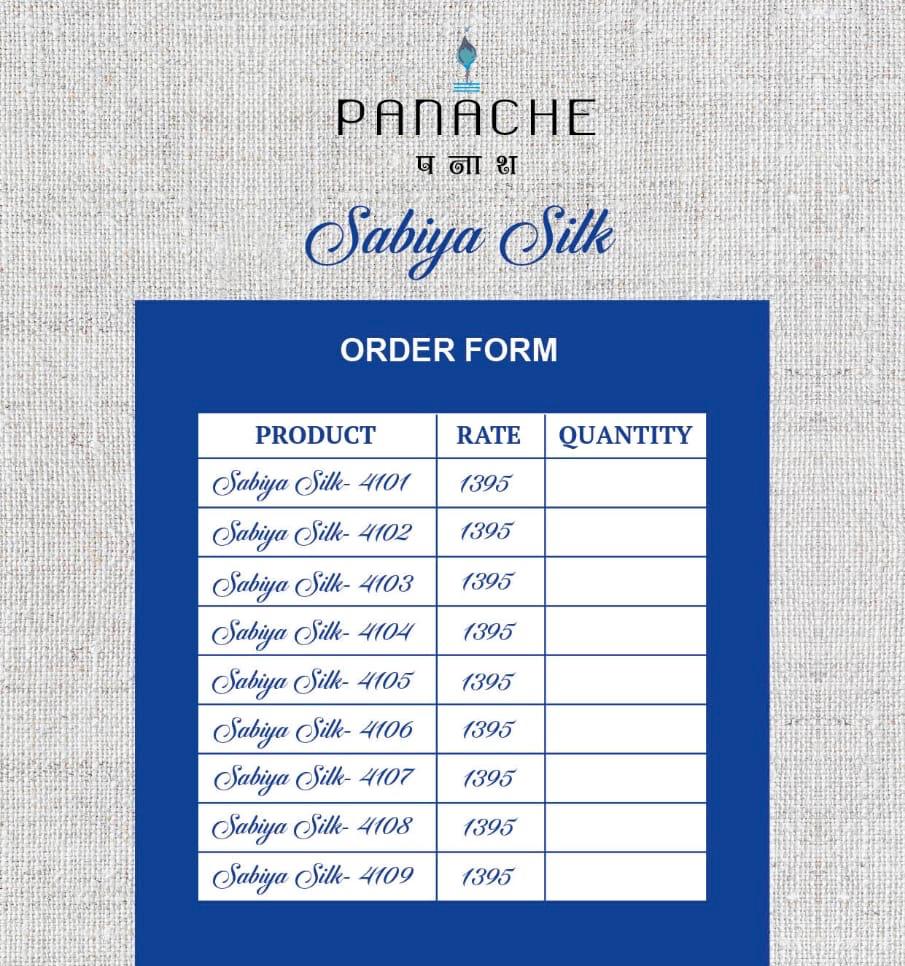 Panache Sarees Presents Sabiya Silk Embroidery Work Sarees Wholesaler