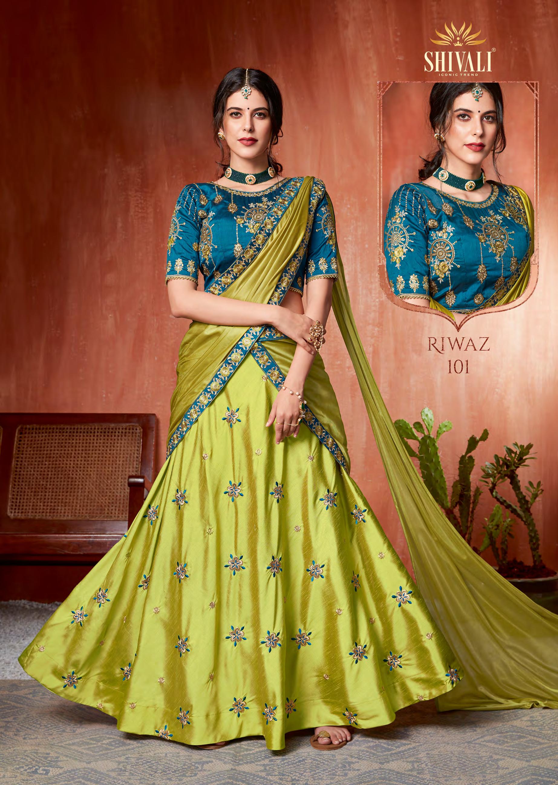 Shivali Presents Riwaz Indian Luxury Culture Beautiful Designer Fancy Readymade Lehenga Choli Catalog Wholesaler
