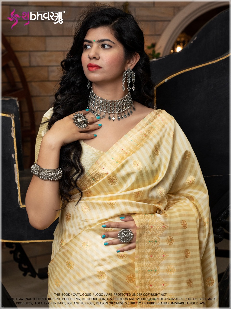 Shubh Vastra Presents Rajwadi Vol-3 Banarasi Silk Designer Sarees Cataloge Wholesaler