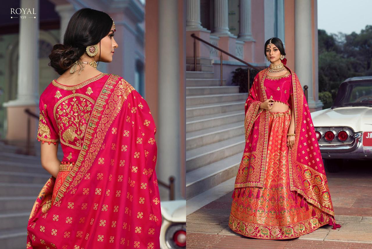 Royal Presents Royal Vol-13 953-961 Series Silk Heavy Wedding Wear Exclusive Designer Lehenga Choli Cataloge Collection