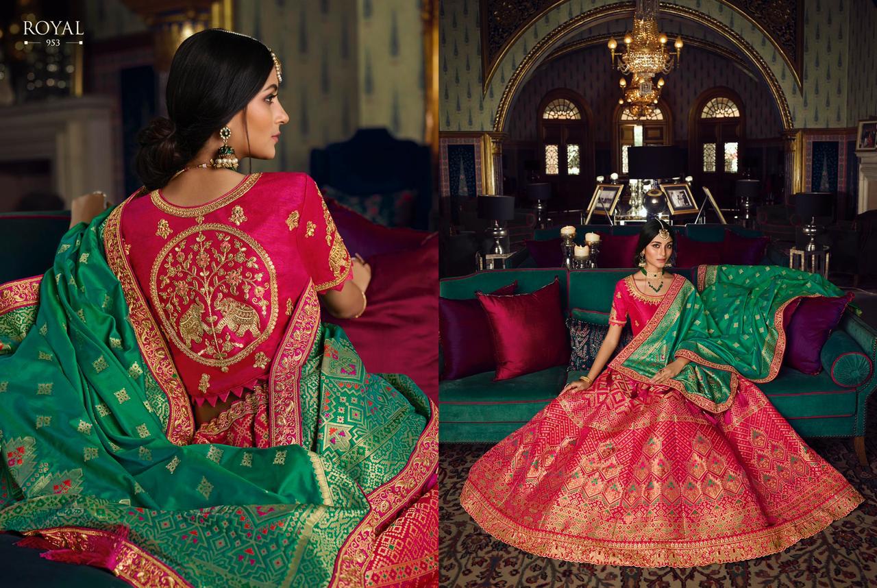 Royal Presents Royal Vol-13 953-961 Series Silk Heavy Wedding Wear Exclusive Designer Lehenga Choli Cataloge Collection