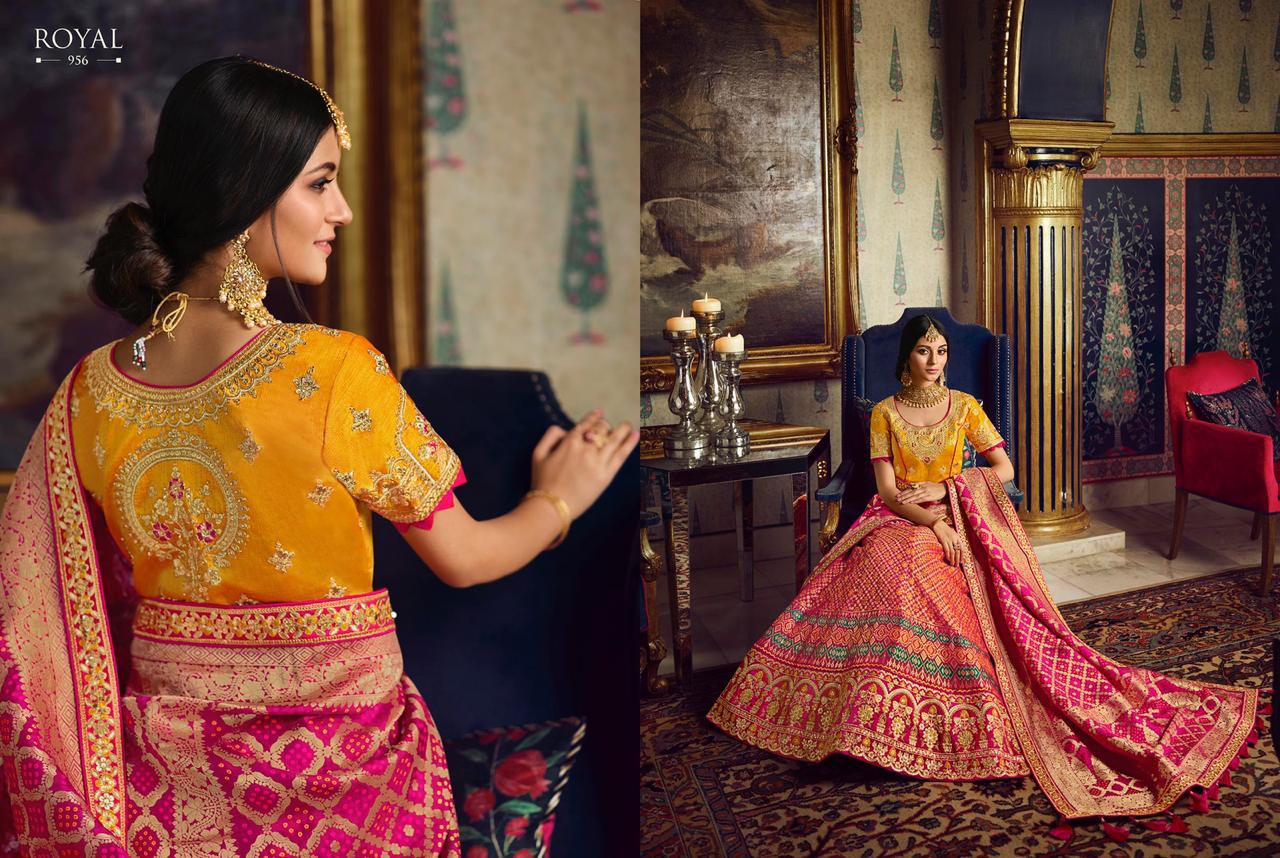 Royal Presents Royal Vol-13 953-961 Series Silk Heavy Wedding Wear Exclusive Designer Lehenga Choli Cataloge Collection