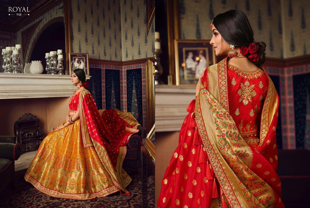 Royal Presents Royal Vol-13 953-961 Series Silk Heavy Wedding Wear Exclusive Designer Lehenga Choli Cataloge Collection