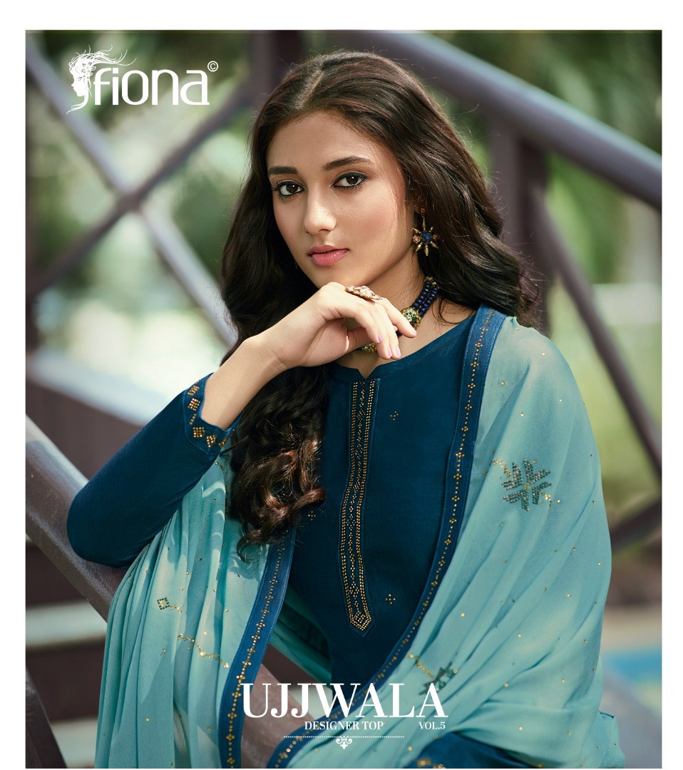 Fiona Presents Ujjwala Vol-5 Soft Silk Designer Plazzo Salwar Suit Wholesaler