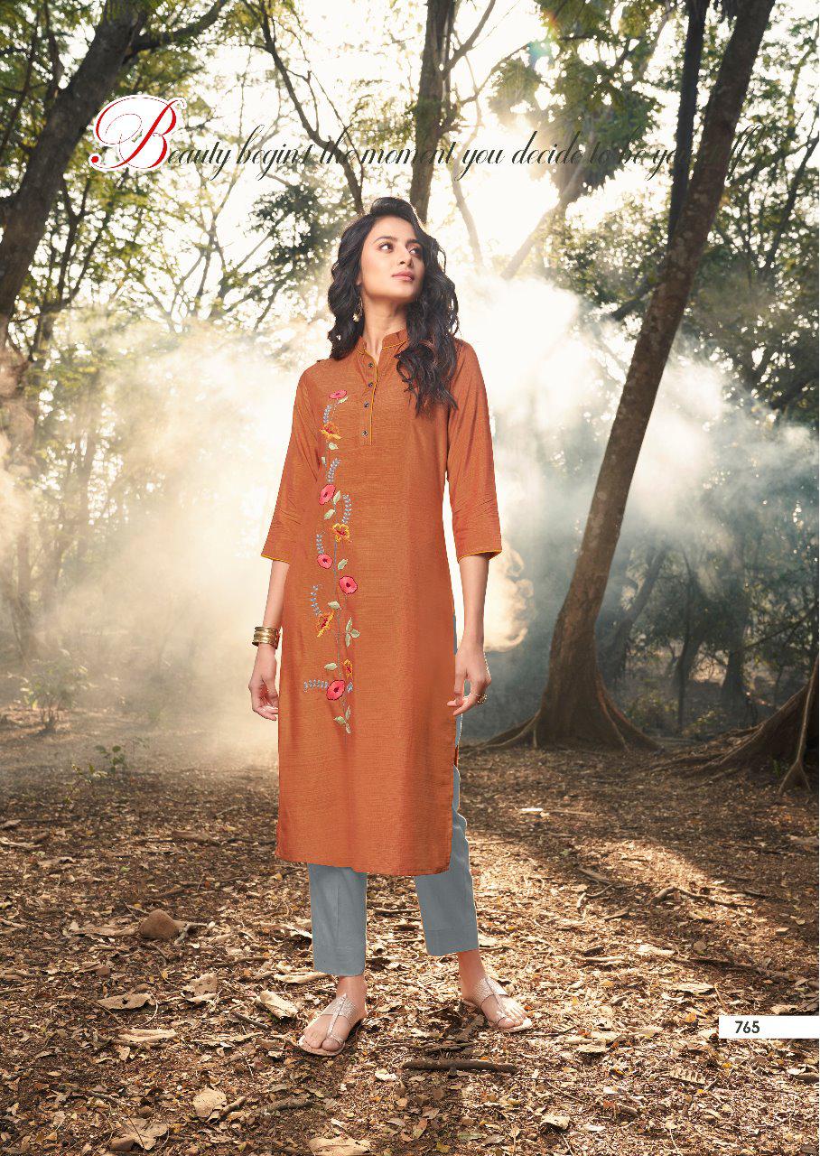 Vink Presents Californiya Designer Viscose Silk Straight Kurtis Catalog Wholesaler And Exporters