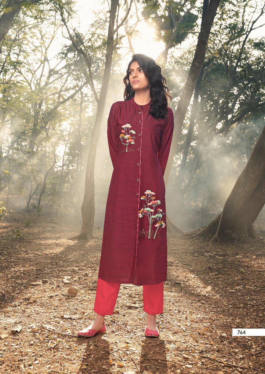 Vink Presents Californiya Designer Viscose Silk Straight Kurtis Catalog Wholesaler And Exporters