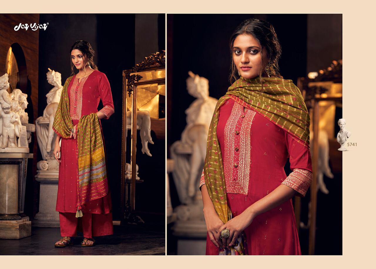 Jay Vijay Presents Lumiere Bemberg Silk Plazzo Salwar Suit Wholesaler