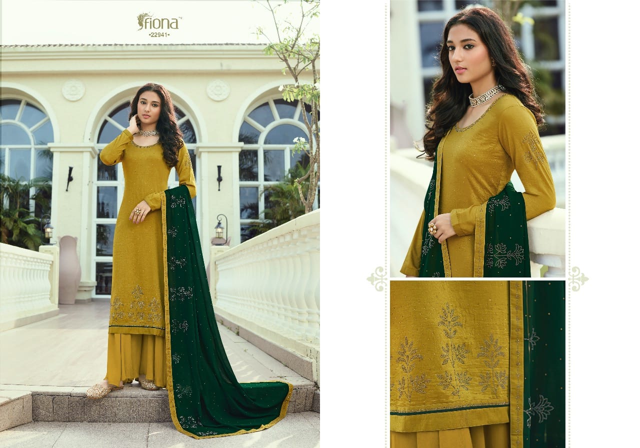 Fiona Presents Ujjwala Vol-5 Soft Silk Designer Plazzo Salwar Suit Wholesaler