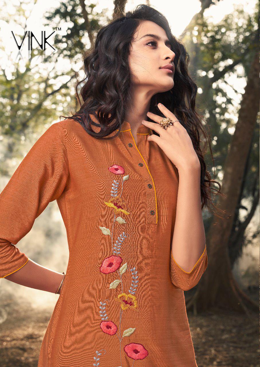 Vink Presents Californiya Designer Viscose Silk Straight Kurtis Catalog Wholesaler And Exporters