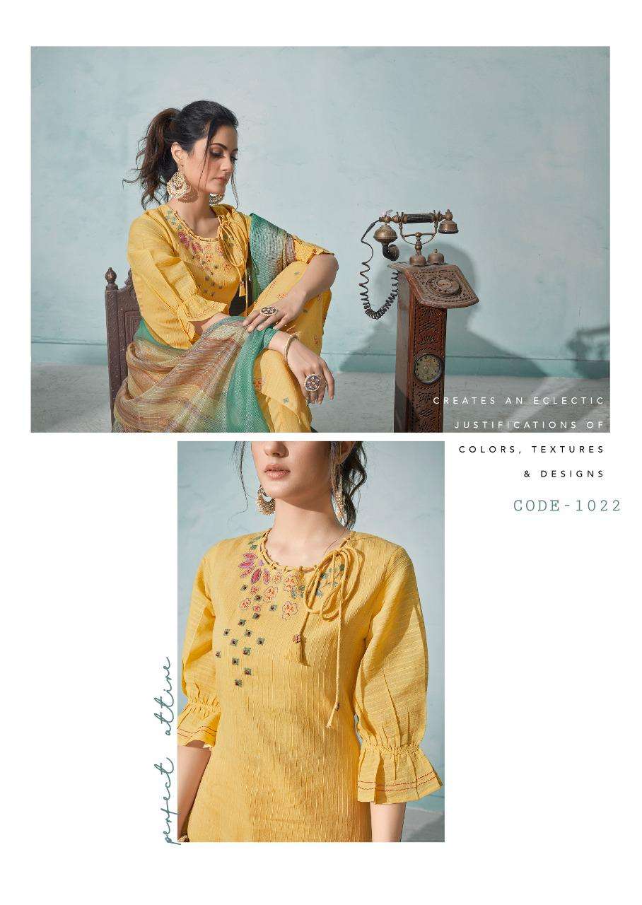 Vink Presents Daisy Beautiful Collection  Pure Cotton Jacquard Kurta With Cotton Linen Pants And Digital Print Dupatta Catalog Wholesaler And Exporters