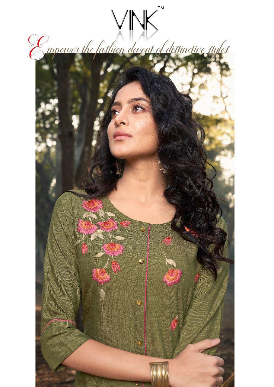 Vink Presents Californiya Designer Viscose Silk Straight Kurtis Catalog Wholesaler And Exporters